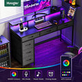 47 Inch RGB Gaming Desk For Home Office And Gaming Setup
