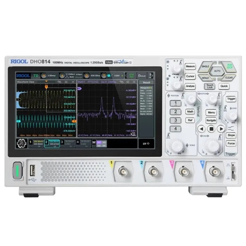 RIGOL DHO802/DHO804/DHO812/DHO814 2/4Channel 70/100MHz Digital Oscilloscope 12 Bit 1.25GSa/Sec 25MPts Depth