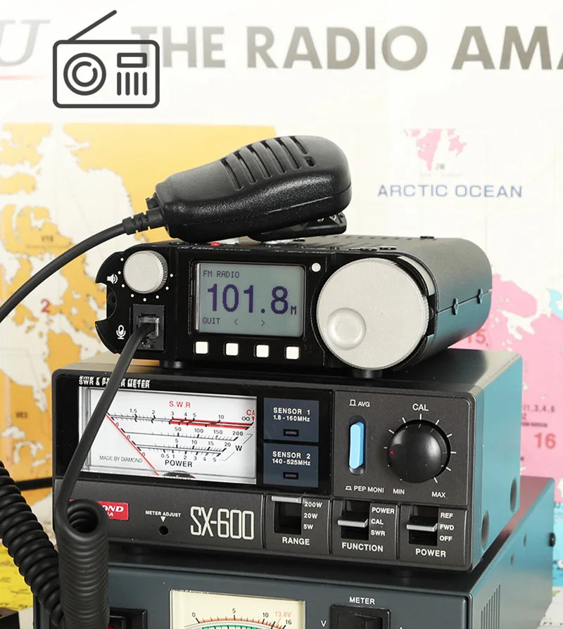 Xiegu G106C Portable SDR Shortwave Radio 5W HF Transceiver QRP WFM Radio FT8