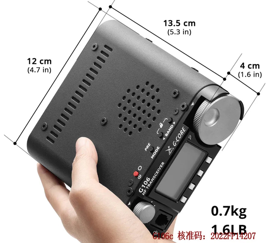 Xiegu G106C Portable SDR Shortwave Radio 5W HF Transceiver QRP WFM Radio FT8