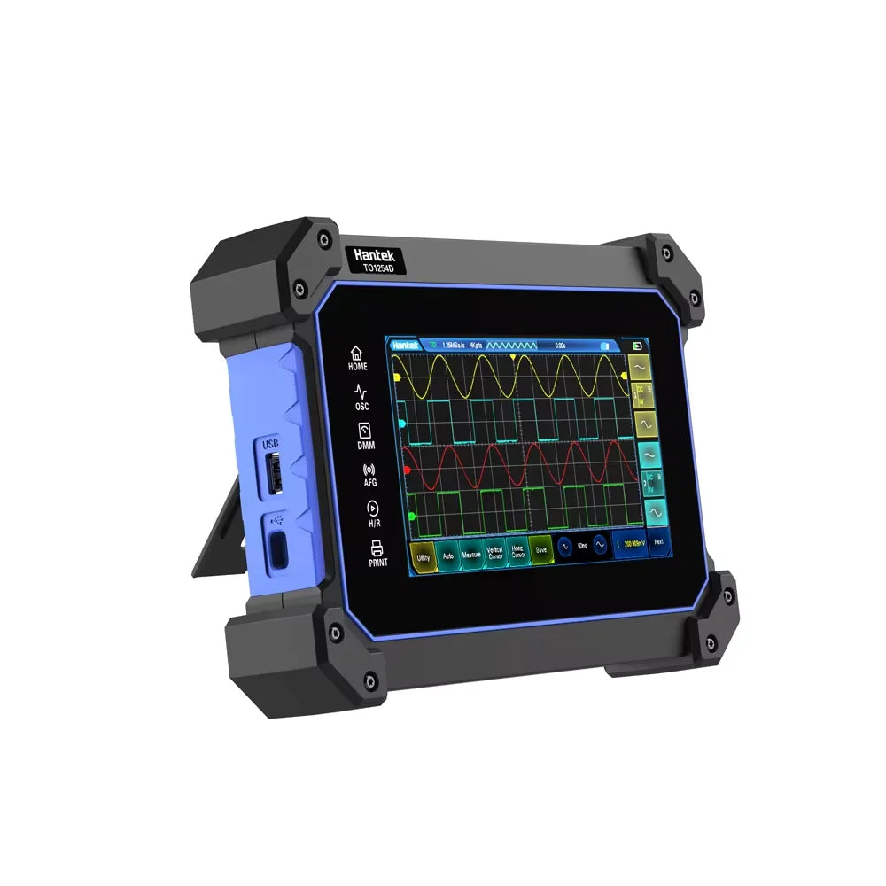 Hantek TO1254D TO1154D Touch Screen Digital Oscilloscope 4 Channels Portable USB Oscilloscopes+Signal Source +Multimeter Tester