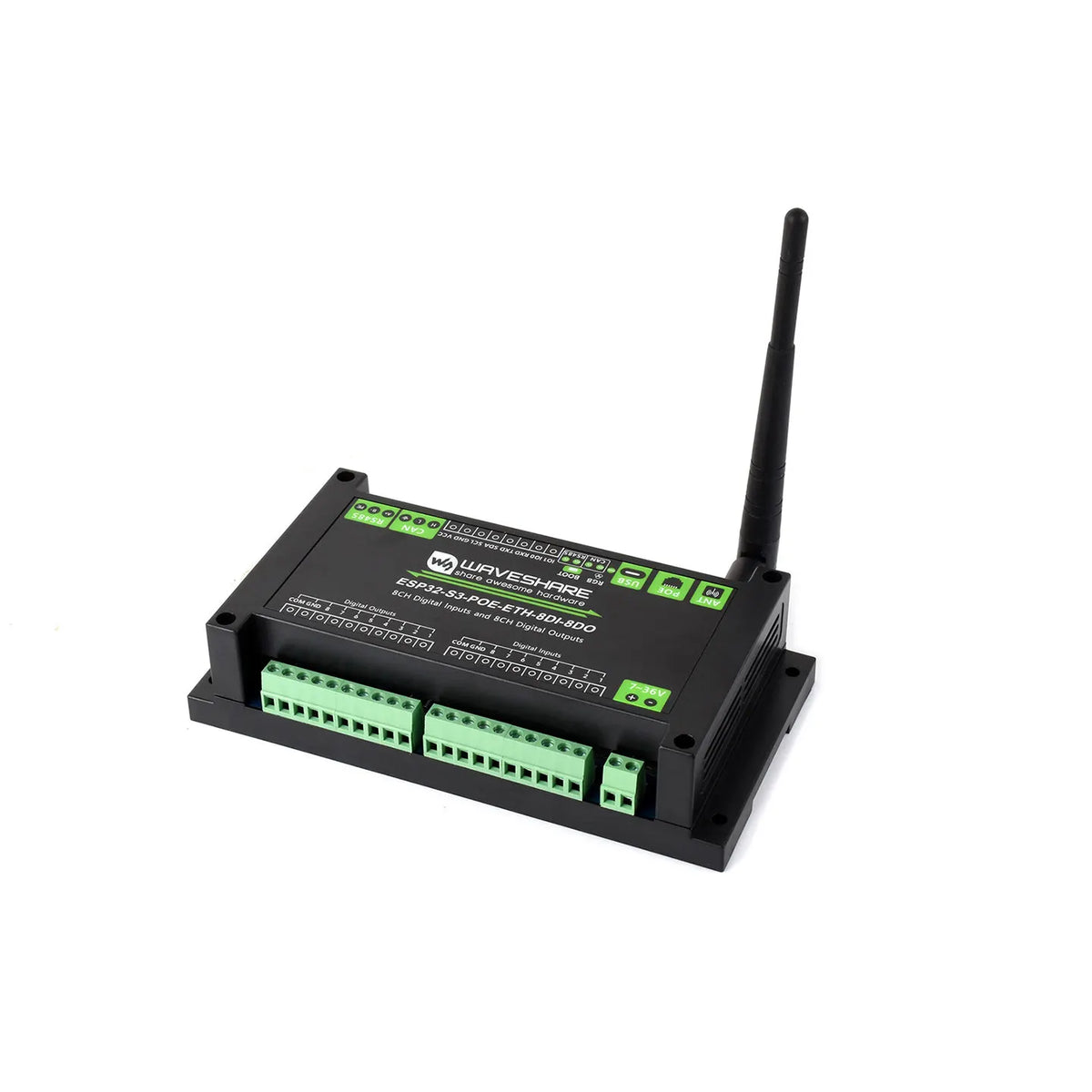 ESP32 S3 Industrial Control Board 8-Channel Digital I/O Controller with WiFi/RS485/CAN Ports