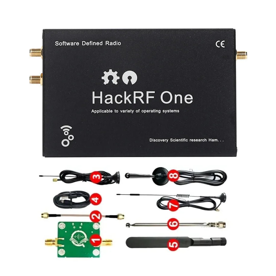 1MHz-6GHz HackRF One R9 V2.0.1 Software Defined Radio SDR with Aluminum Alloy Housing & Antennas