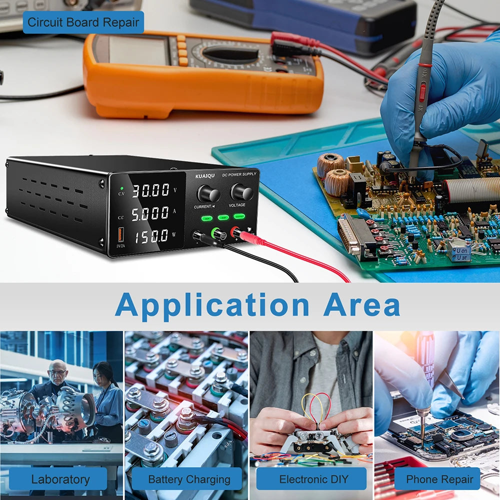 Kuaiqu SPPS-G305 30V5A150W 24V15V12V5V Lab DC Switching Power Supply Automotive Center Panel Electrical Testing Battery Charging
