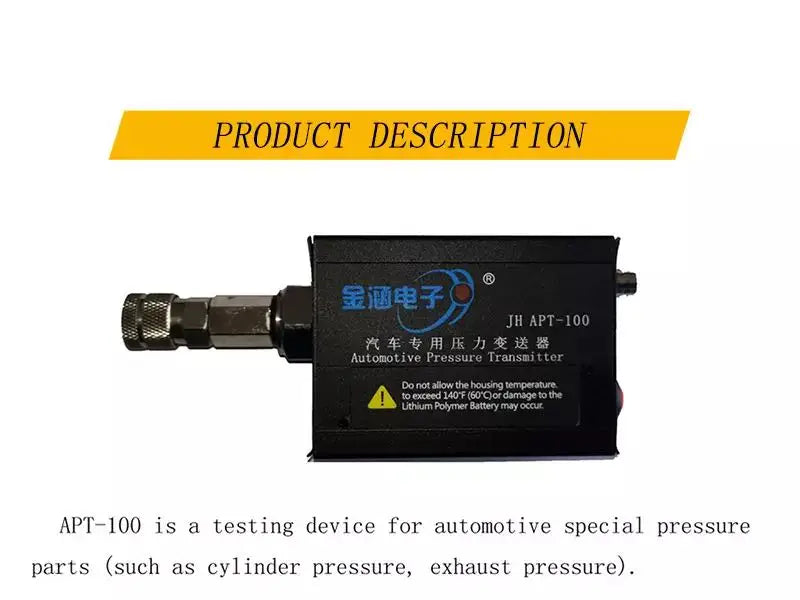 Pressure Transmitter, Automotive Cylinder Sensor Professional JH APT-100 Used for Various Oscilloscopes Vacuum Pressure Testing