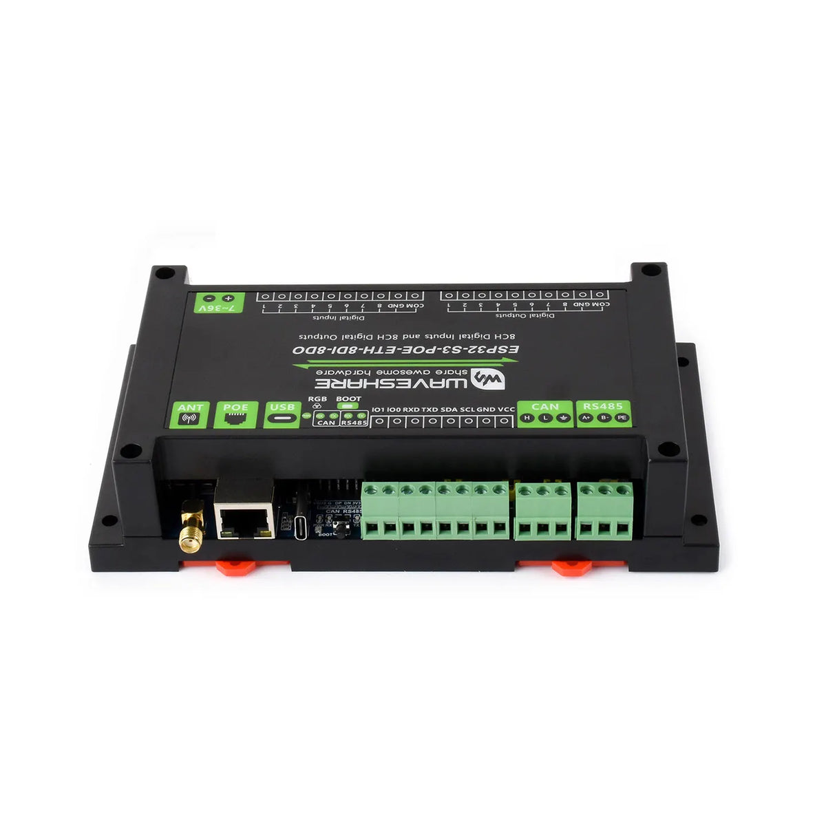 ESP32 S3 Industrial Control Board 8-Channel Digital I/O Controller with WiFi/RS485/CAN Ports