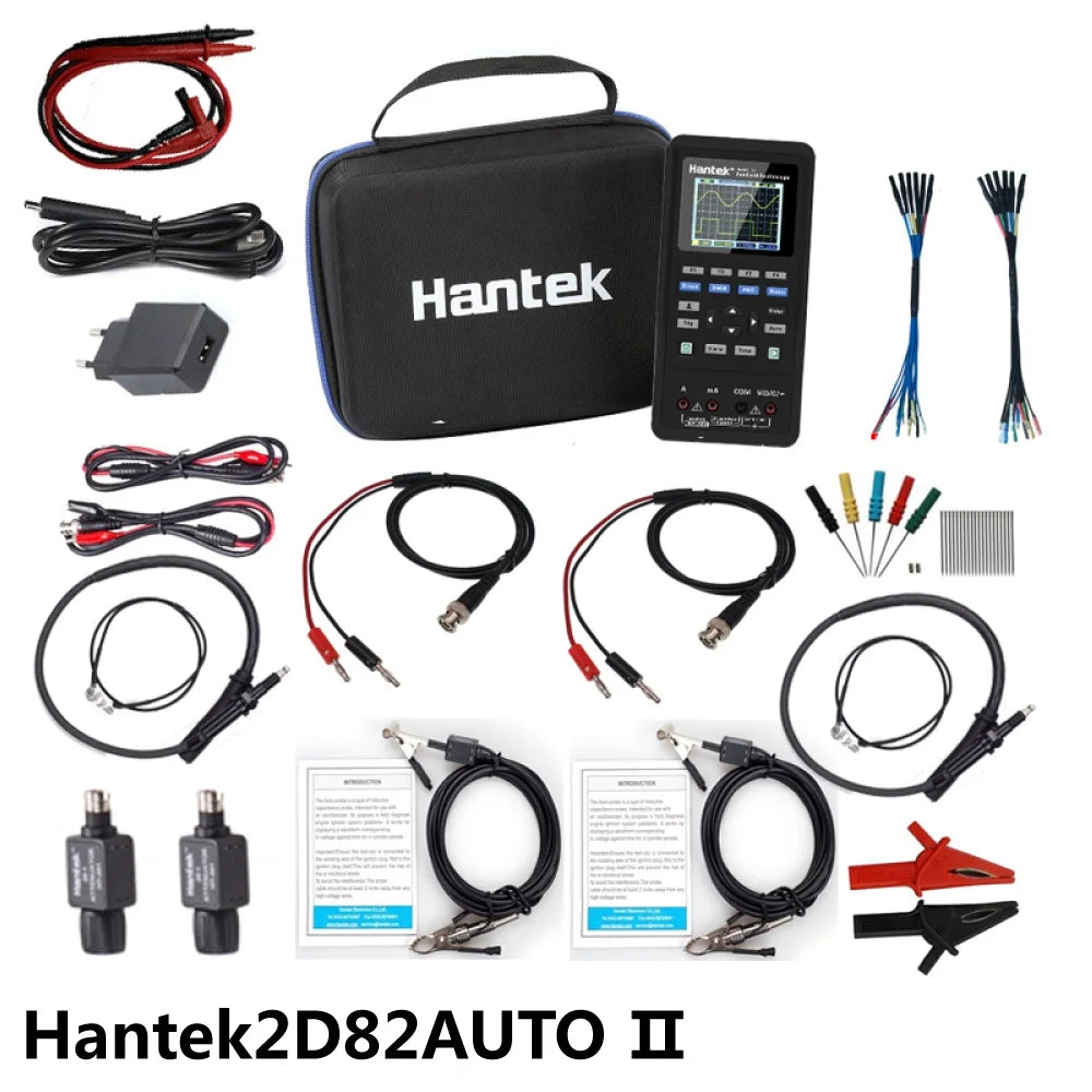 Hantek Portable Handheld Digital automotive Diagnostic oscilloscope 2-Channels + multimeter + Waveform Generator 4 in1 2D82 AUTO