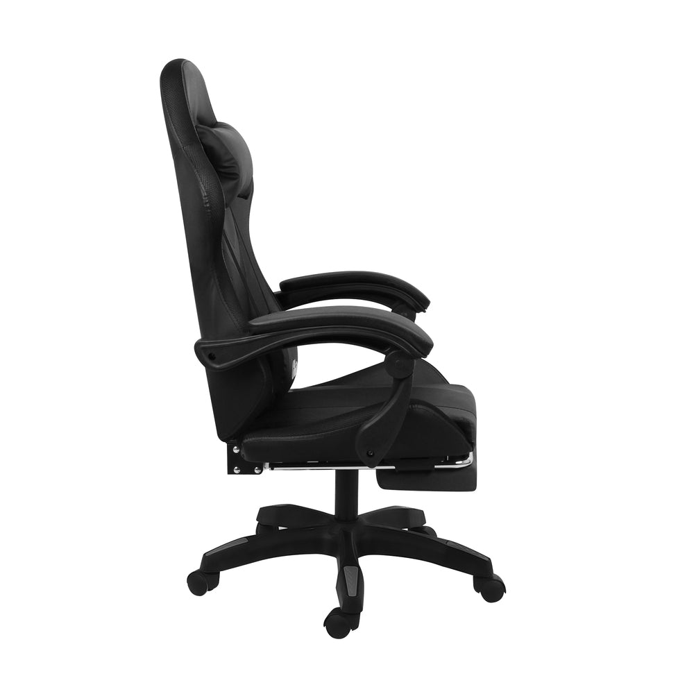 Nneed Racing Gaming Chair 7 RGB LED 8 Points Massage Black