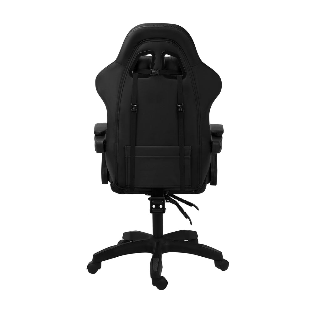 Nneed Racing Gaming Chair 7 RGB LED 8 Points Massage Black