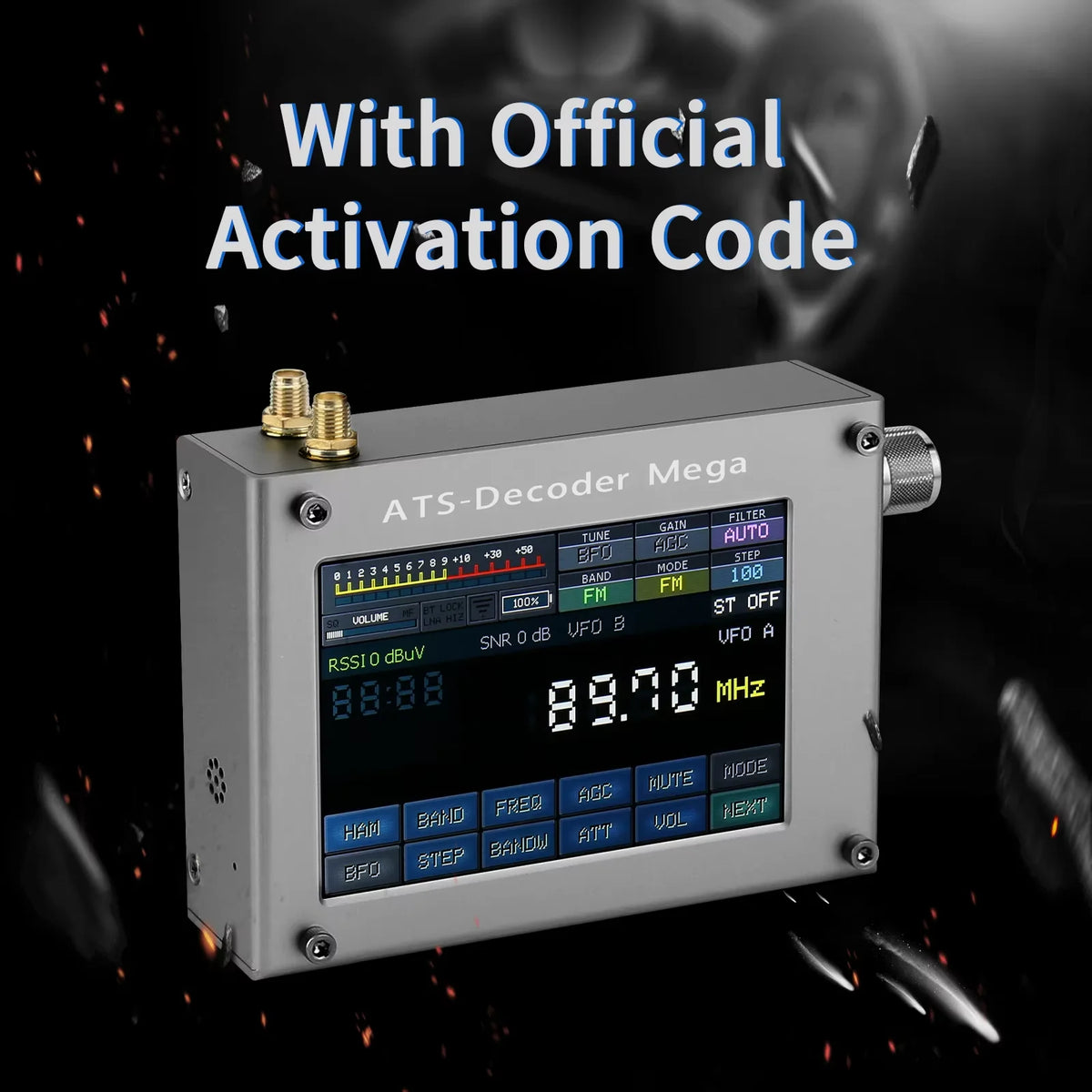 ATS-Decoder Mega SDR Radio AM FM SYNC SSB CW DIGI Receiver Upgraded Version of ATS25 max-Decoder w/ 4" Color Screen