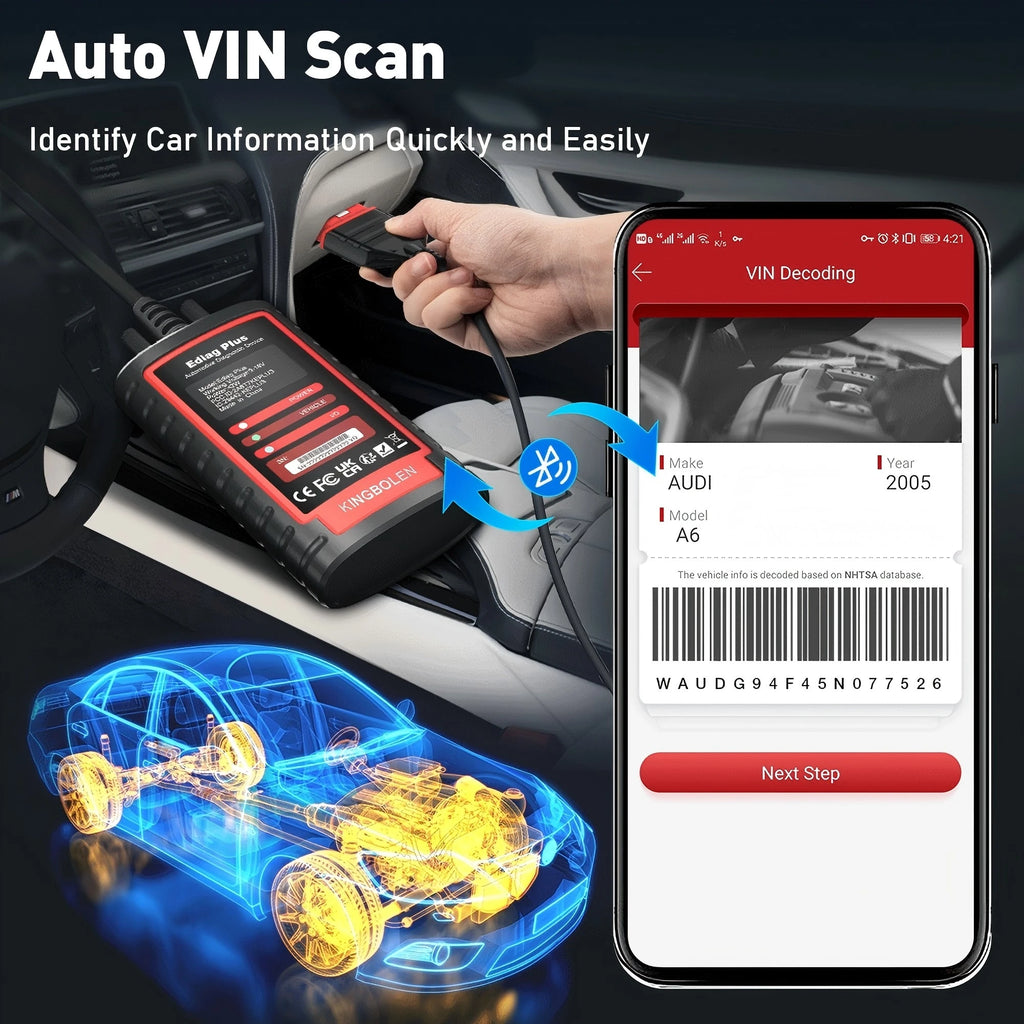 10Pcs KINGBOLEN Ediag Plus, THINKCAR THINKDIAG 2, CANFD ALL System Car Diagnostic Tool ECU Coding Bi-directional 16 Reset