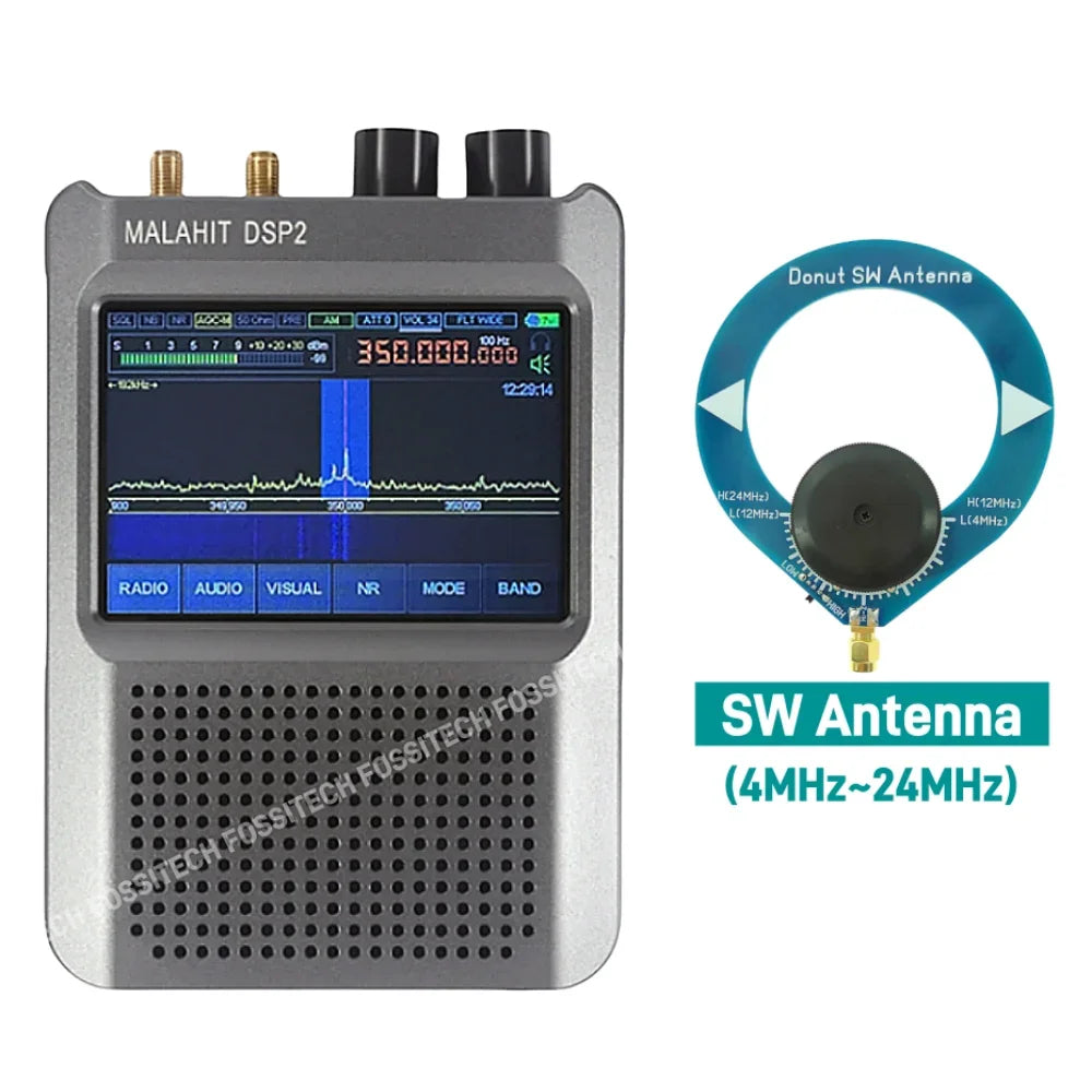 Upgraded Malahit-DSP2 Radio with Latest Firmware V2.40 SDR Malachite Receiver AM/SW/MW/FM Full-band 10KHz-2GHz