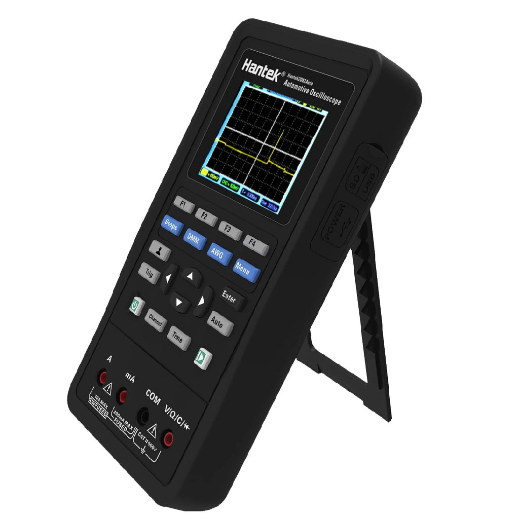 Hantek Portable Handheld Digital automotive Diagnostic oscilloscope 2-Channels + multimeter + Waveform Generator 4 in1 2D82 AUTO