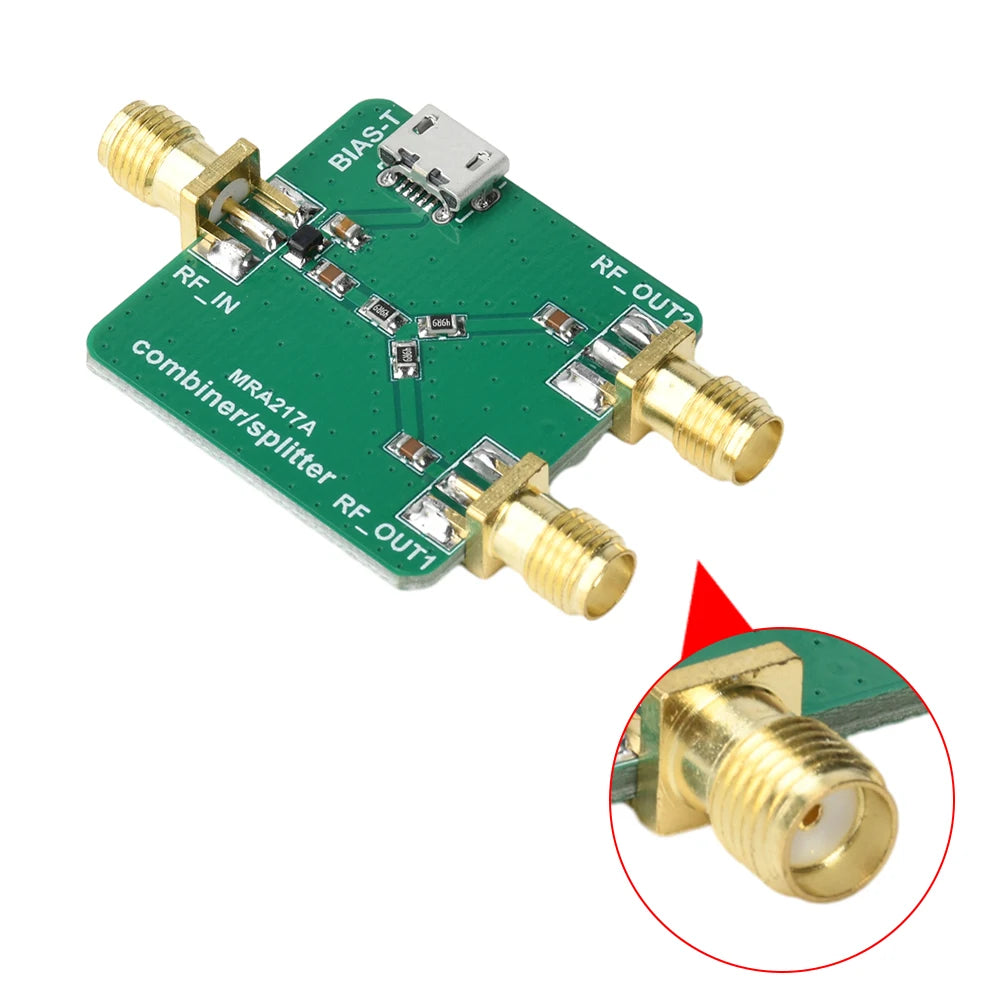 SDR Radio 1/2 Splitter Combiner Slater Signal Amplifier Receiver Module with Micro USB Interface for Electronics