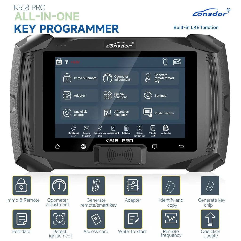 Lonsdor K518 PRO Full Global Version Programmer with Kprog LT20 Smart Key for Toyo FP30 Cable BCM Cable FCA 12+8 JLR ADP Adapter