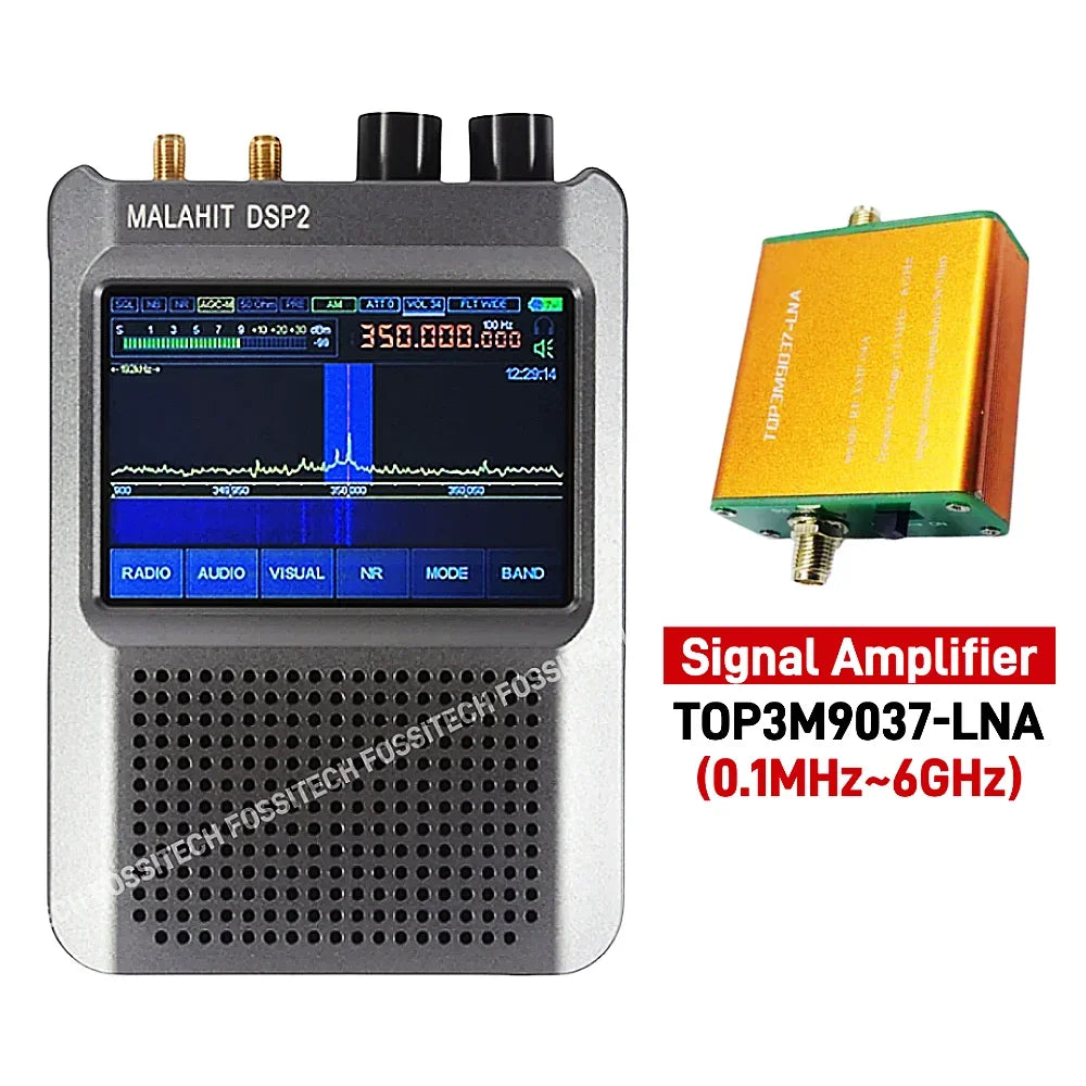 Upgraded Malahit-DSP2 Radio with Latest Firmware V2.40 SDR Malachite Receiver AM/SW/MW/FM Full-band 10KHz-2GHz