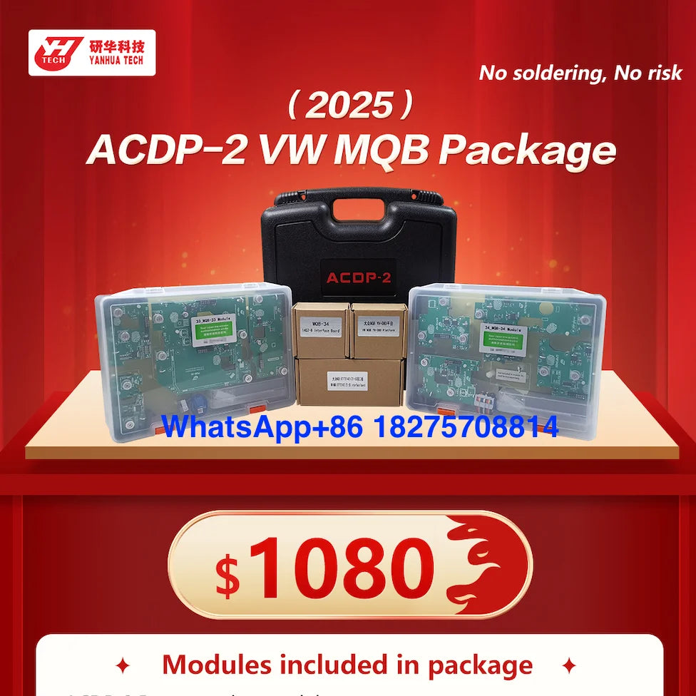 Mini ACDP2 2025 MQB Package with Module 33/34 for VW MQB48 & RH850 Key 5A Programming 5A 5C Mileage Correction
