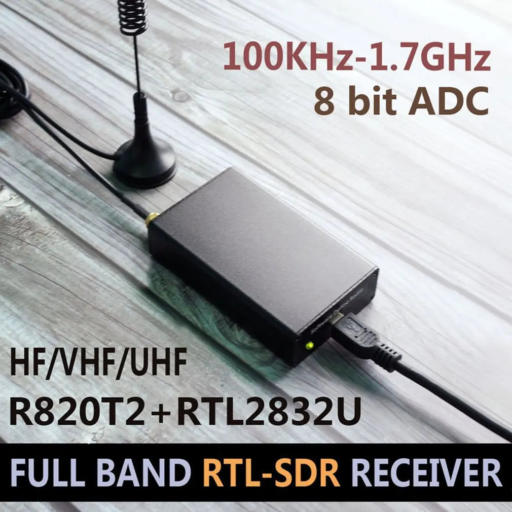 RTL-SDR RTL2832U+R820T2 Radio Receiver 100KHz-1.7GHz Full Band UV RTL-SDR USB Tuner Receiver Wholesale Dropshipping Hot