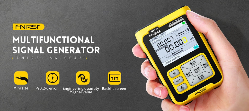 FNIRSI SG004A Signal Generator 4-20mA SDR Receiver Generator Thermocouple Resistance Pressure Transmitter Process Calibrator