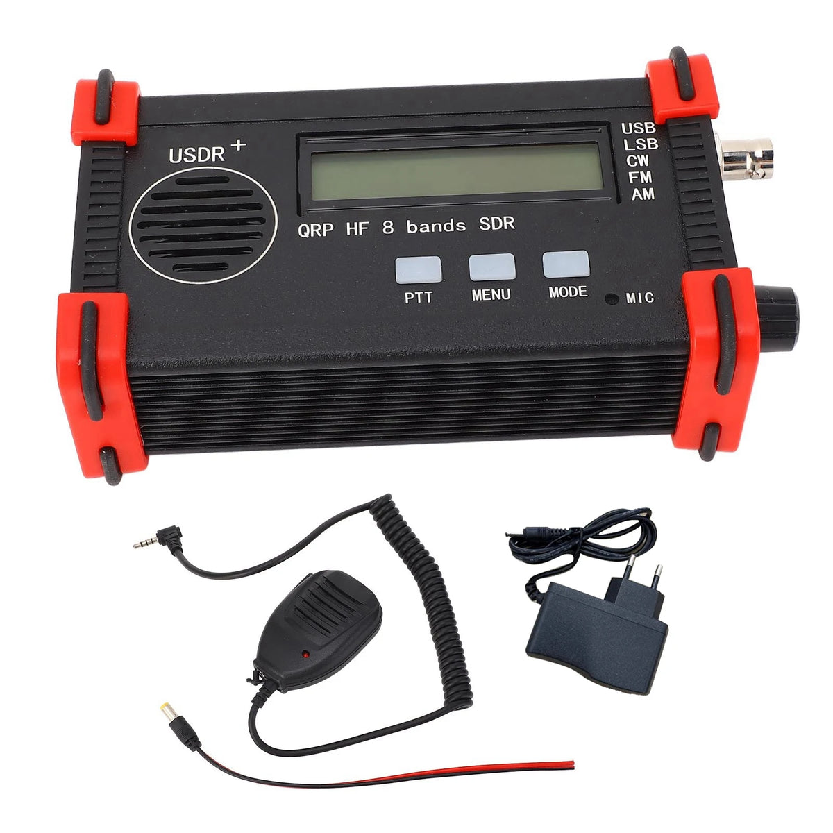 8 Band Shortwave Defined Radio Transceiver Shortwave USDX USDR HF QRP SSB CW SDR Transceiver AM FM Full Mode Radio Transceiver
