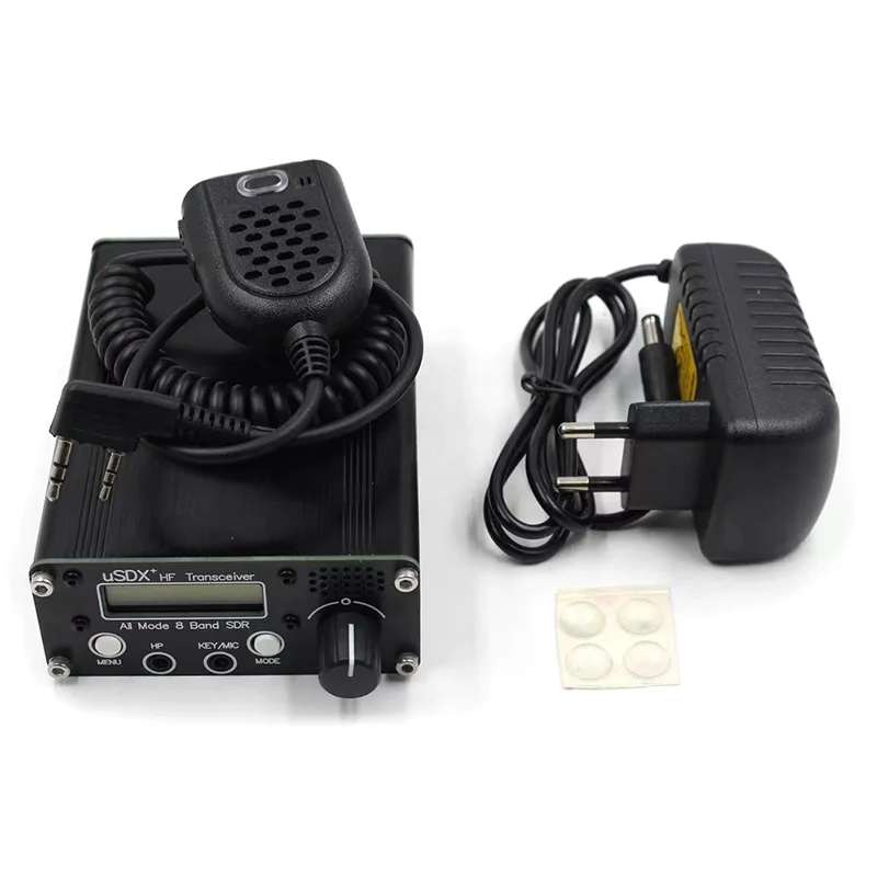 HOT USDR USDX+Plus V2 8-Band SDR Transceiver HF SSB QRP LCD with Display Speaker Microphone HF Transceiver with EU Plug