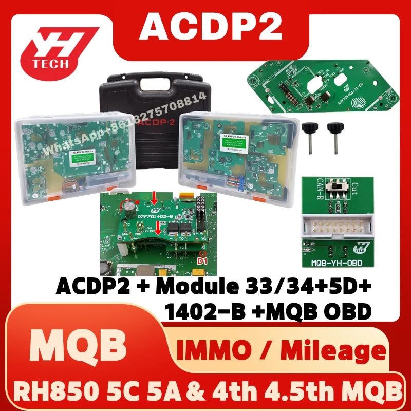 Mini ACDP2 2025 MQB Package with Module 33/34 for VW MQB48 & RH850 Key 5A Programming 5A 5C Mileage Correction