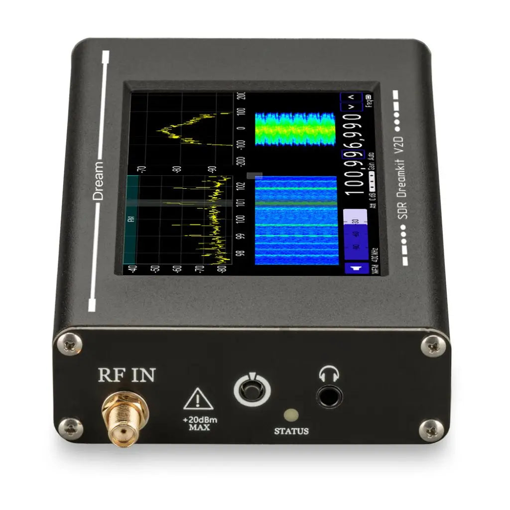 Version 2.22 SDR Dreamkit V2D 100KHz-2800MHz All Band Radio Portable Radio Receiver with 5.3MHz Bandwidth 4" Screen for PC