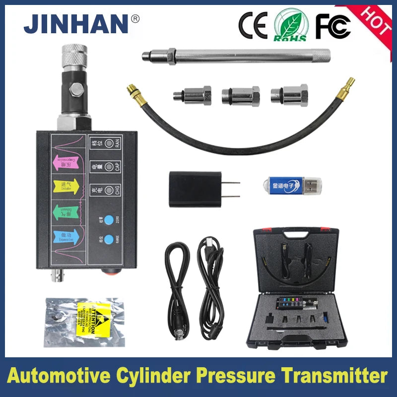 JH-APT-100 Automotive Pressure Transmitter Cylinder Exhaust Pressure Zero Calibration Suitable for Various Oscilloscope