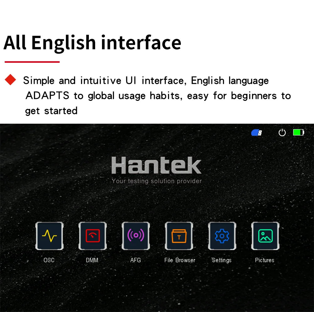 【Hantek Official Genuine】4-channel portable handheld touch screen digital oscilloscope TO1154C/1204C/1254C/1154D/1204D/1254D