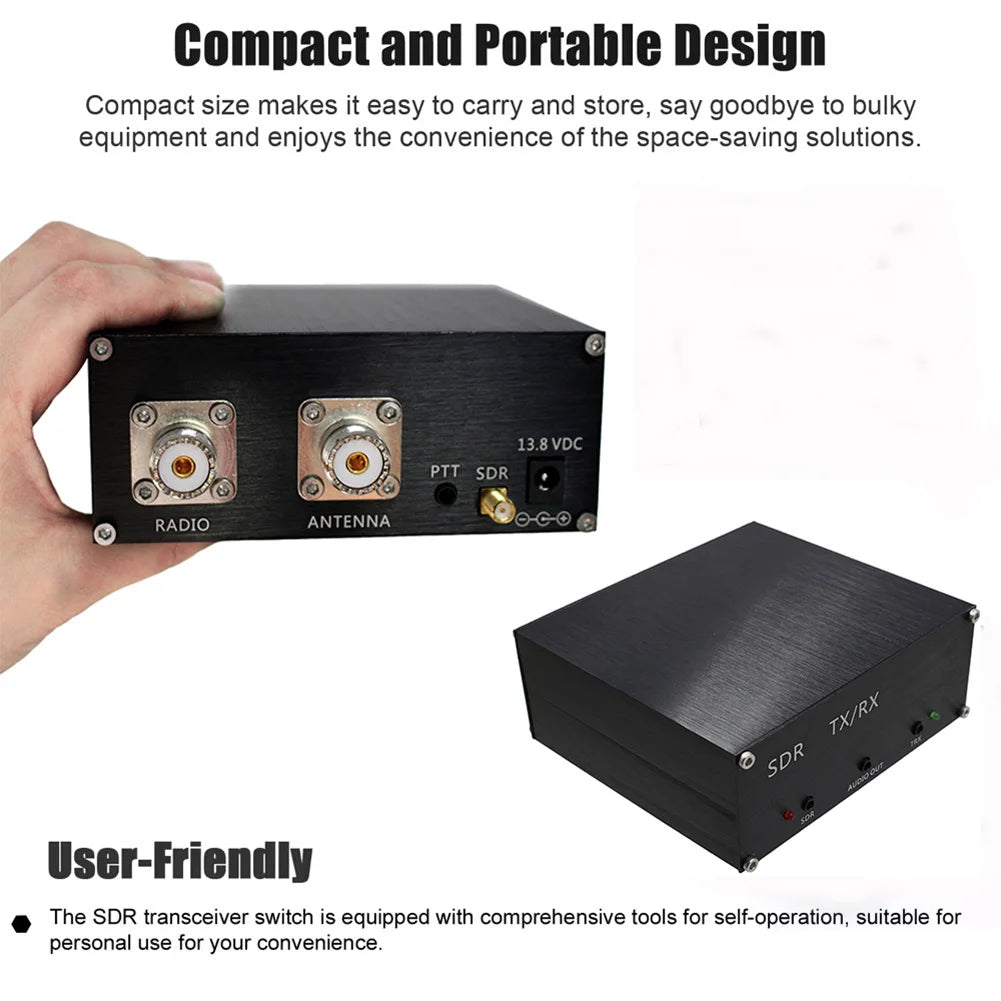 DC 160MHz 100W Portable SDR Transceivers with Host Power Cord Antenna Sharer TR Switch Box Practical Signal Equipment Accessory