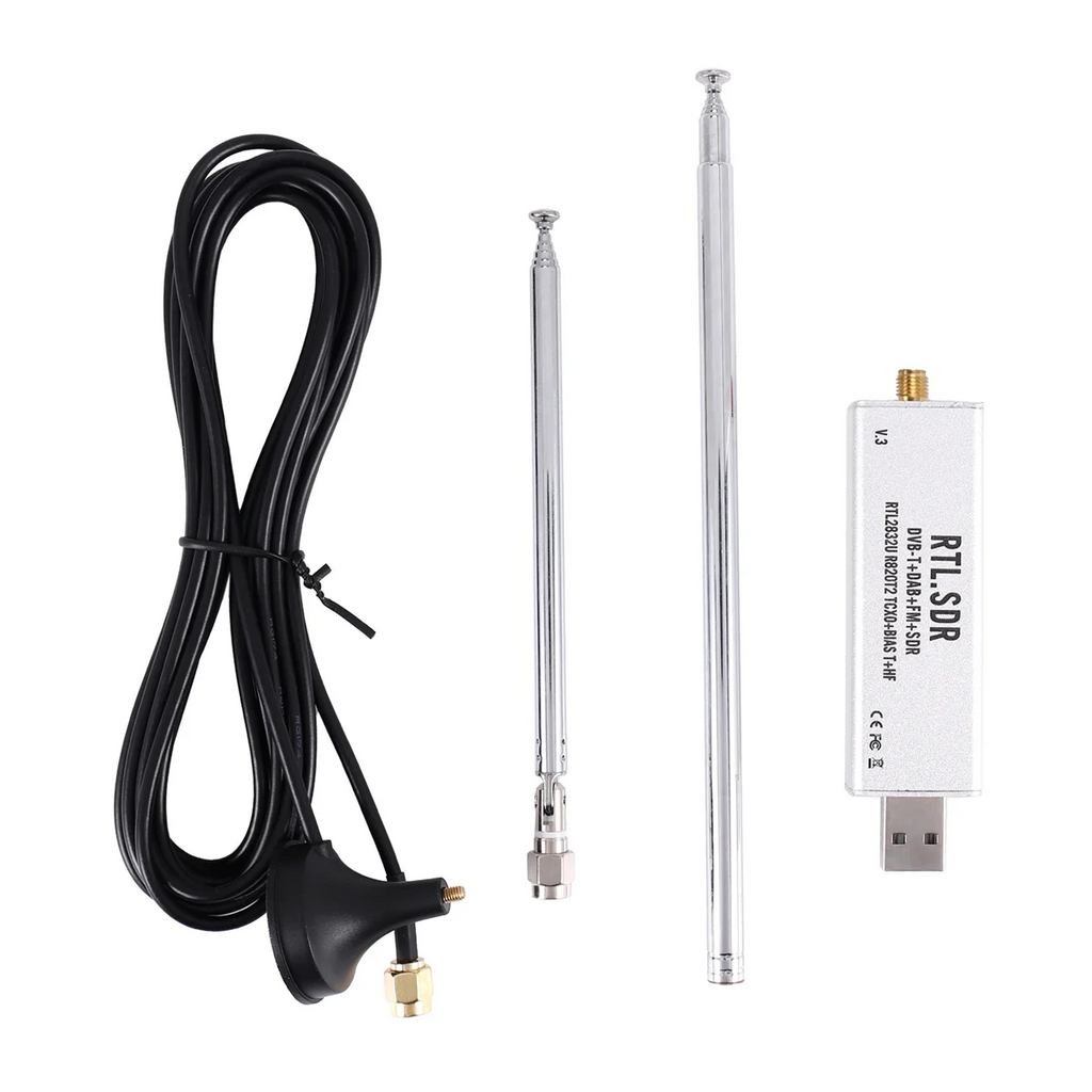 AB25 RTL-SDR Blog RTL SDR Receiver V3 RTL2832U 0.1MHz-1.7GHz TCXO SMA Software Defined Radio Receiver with Antenna
