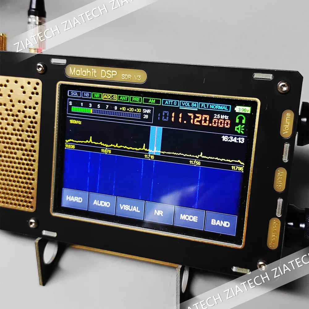 New V3 Malachite Radio Dual Antenna Latest Version 1.10D Malahit-DSP Stereo Portable 3rd Version SDR Receiver 50KHz-2GHz