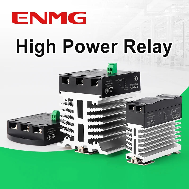 ENMG SDR25A2032 Solid State Relay SSR 25A 5/12/24VDC Control 220VAC Load DIN Rail Mount Optocoupler Isolation Enhanced Heat Diss