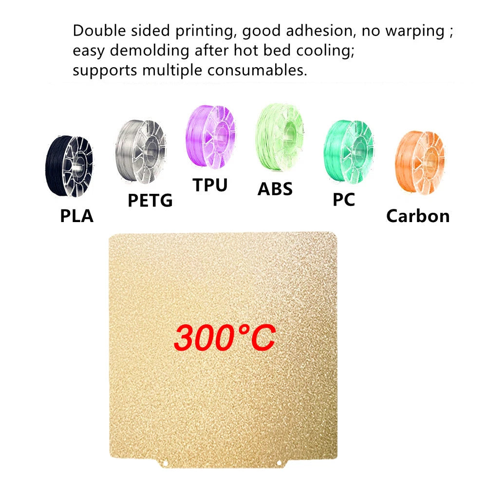 PEI Plate Sheet for Ender 3, Ender 5, CR20 Pro Build Plate Double Sided Spring Steel Sheet for Elegoo Neptune 4, Neptune 3 Pro