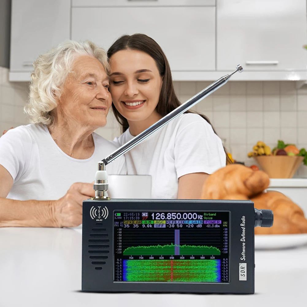 DSP SDR Radio Receiver Shortwave Radio Receiver Rechargeable Shortwave AM FM DSP Radio with Headphone Antenna Jack for Hiking