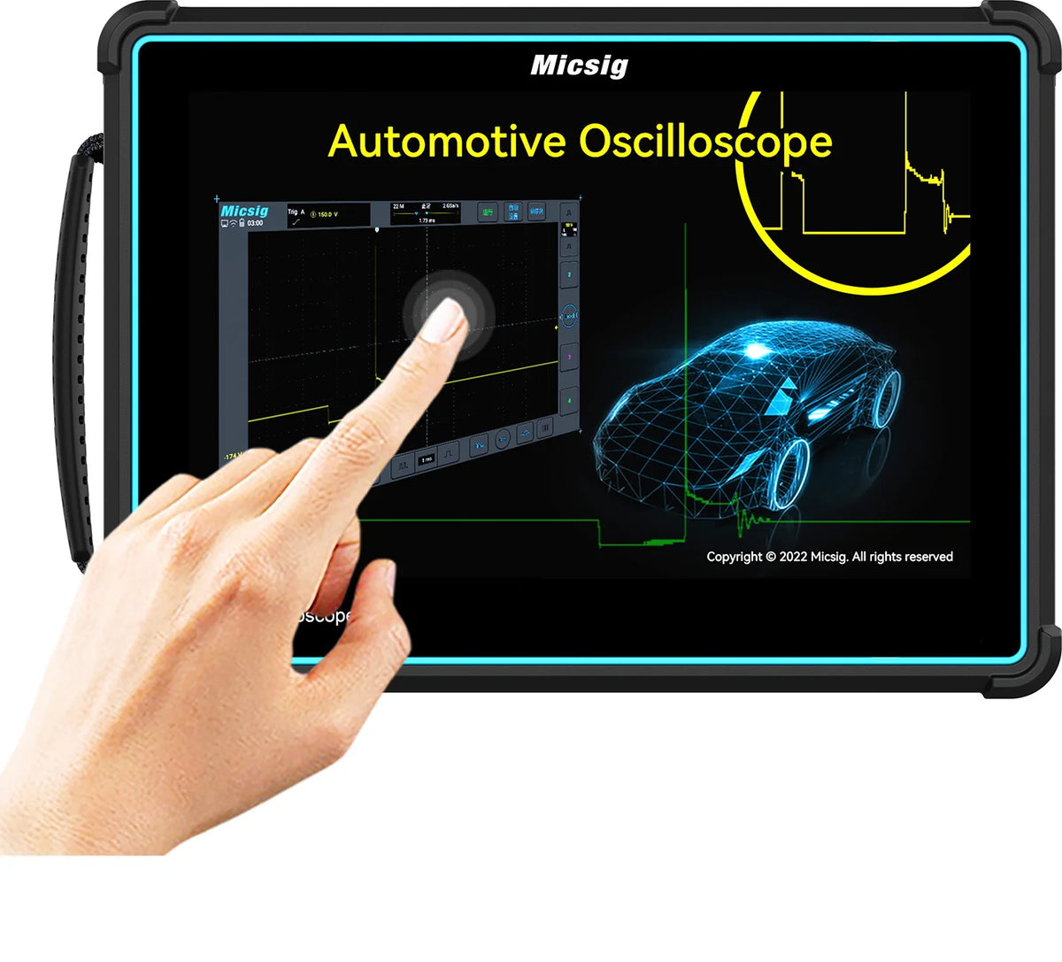 Micsig Automotive Oscilloscope Full Touchscreen Digital Tablet ATO Series1004 2002 3004 100/ 200 MHz 300MHz 2 Channels 4Channels