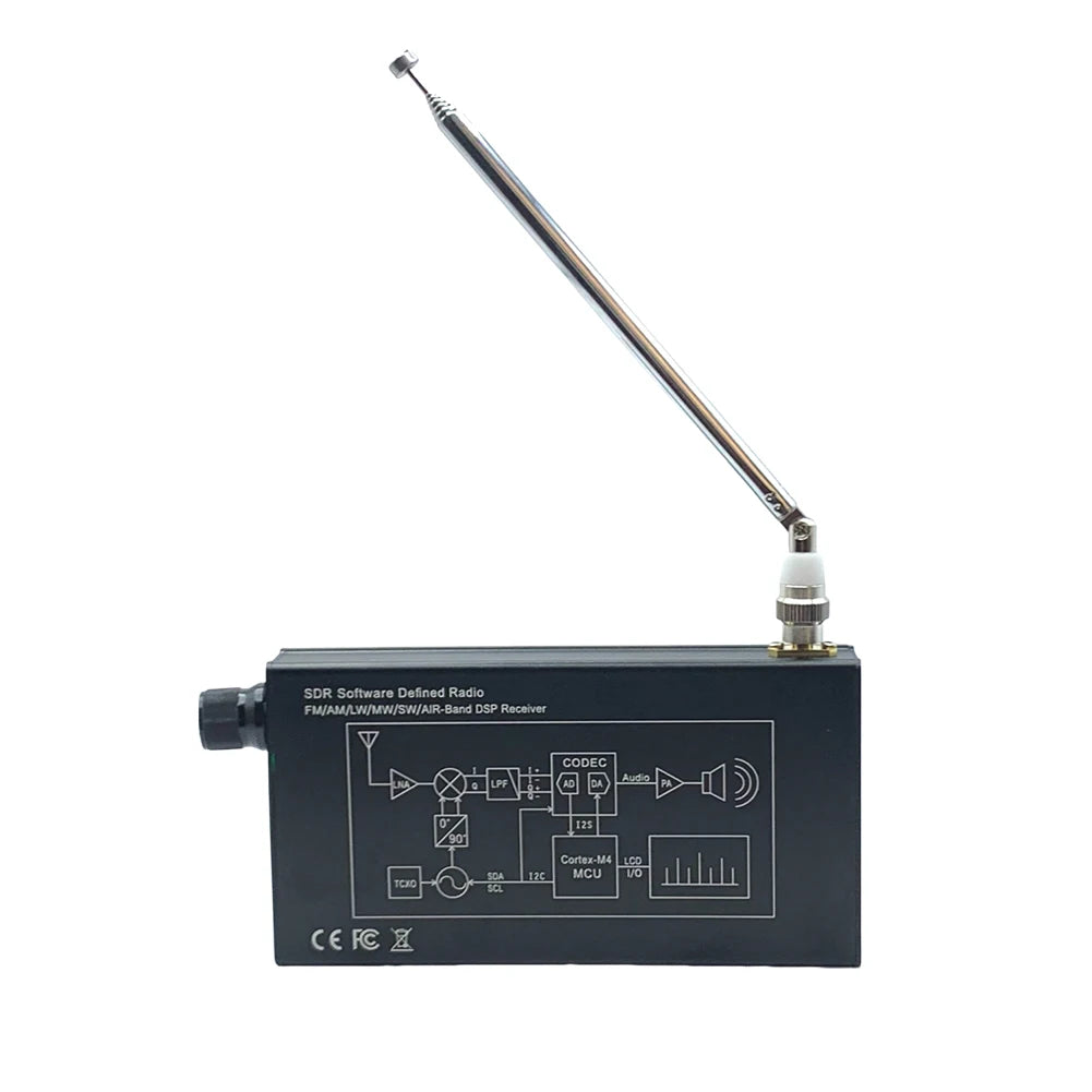 DSP SDR Radio Receiver Shortwave Radio Receiver Rechargeable Shortwave AM FM DSP Radio with Headphone Antenna Jack for Hiking