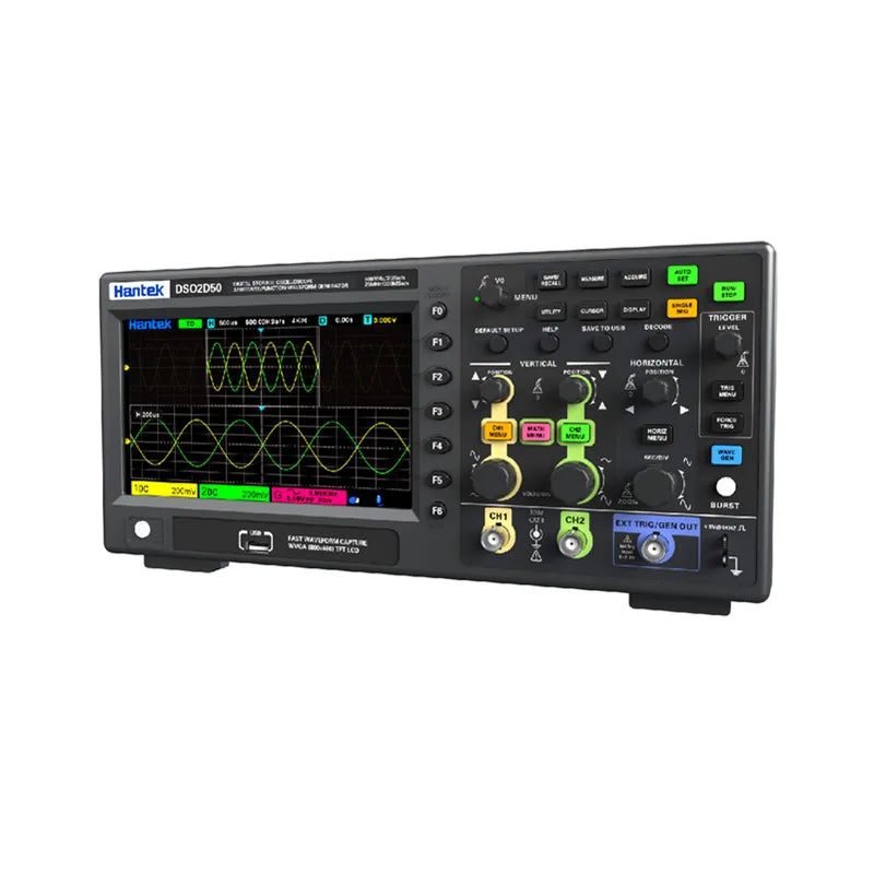 Hantek Lab Digital oscilloscope DSO2C20/2C35/2C50/2D20/DSO2D35/DSO2D205 200/350/500MHz 2Gsa/s 2CH/2CH+1CH desktop oscilloscope