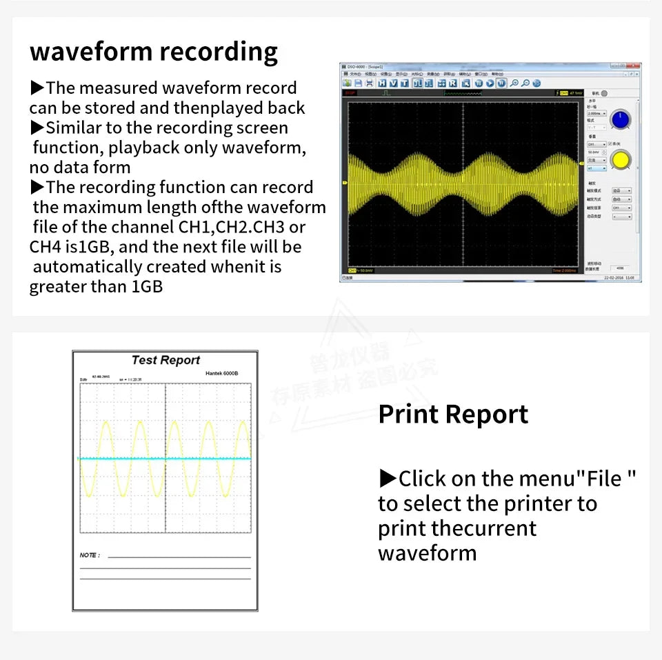 hantek 6074BE/6254BE Automobile Oscilloscope 4-channels Portable USB Virtual Oscilloscope Link PC Android Phone Tablet