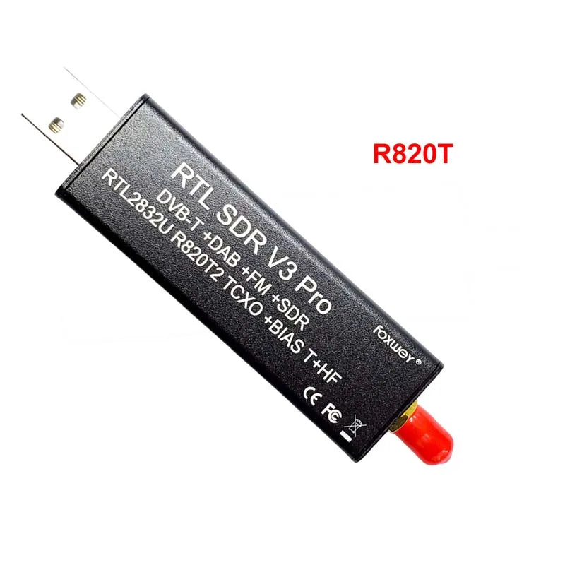 RTL SDR receiver V3 Pro  with chipset RTL2832-RTL2832U R820t2 for Ham radio SDR  RTL   for 500 Khz-2 GHz UHF VHF HF AM FM
