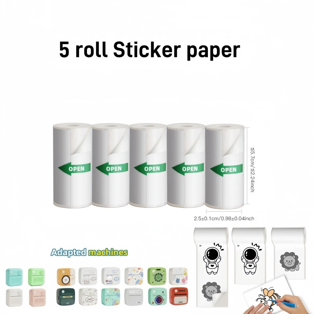 New Photo Printing Machine D2 Mini Printers Thermal Paper Stickers Paper Label Sticker Label Maker Printer for Error Printing