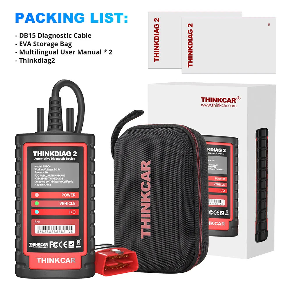 10Pcs KINGBOLEN Ediag Plus, THINKCAR THINKDIAG 2, CANFD ALL System Car Diagnostic Tool ECU Coding Bi-directional 16 Reset