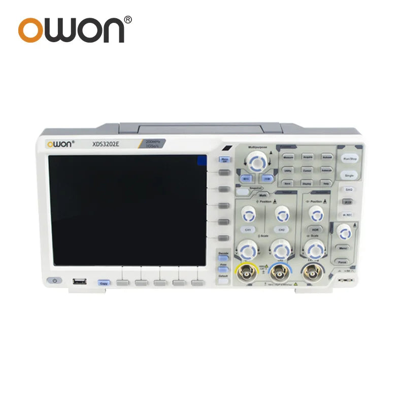 OWON XDS3202E 8 Bits Dual Channel Digital Oscilloscope 200MHz 1GS/s 40M Record Length 56,000 wfms/s 8 inchs 2 +1External Options