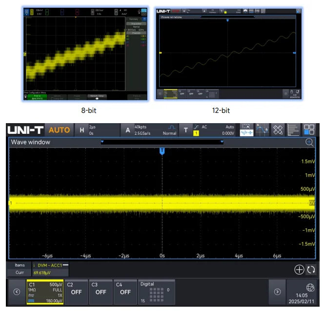 UNI-T MSO1000HD-S 12bit High-Res Oscilloscope | 150M/250MHz 4CH 2.5GSa/s | Bode plot Analyzer&CAN-FD, LIN, UART,I2C,SPI Decoding