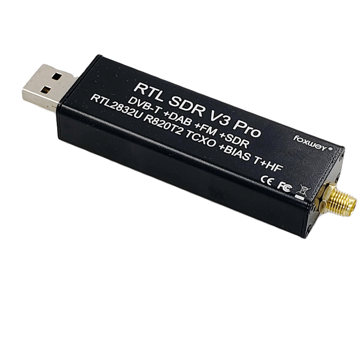 RTL SDR receiver V3 Pro  with chipset RTL2832-RTL2832U R820t2 for Ham radio SDR  RTL   for 500 Khz-2 GHz UHF VHF HF AM FM
