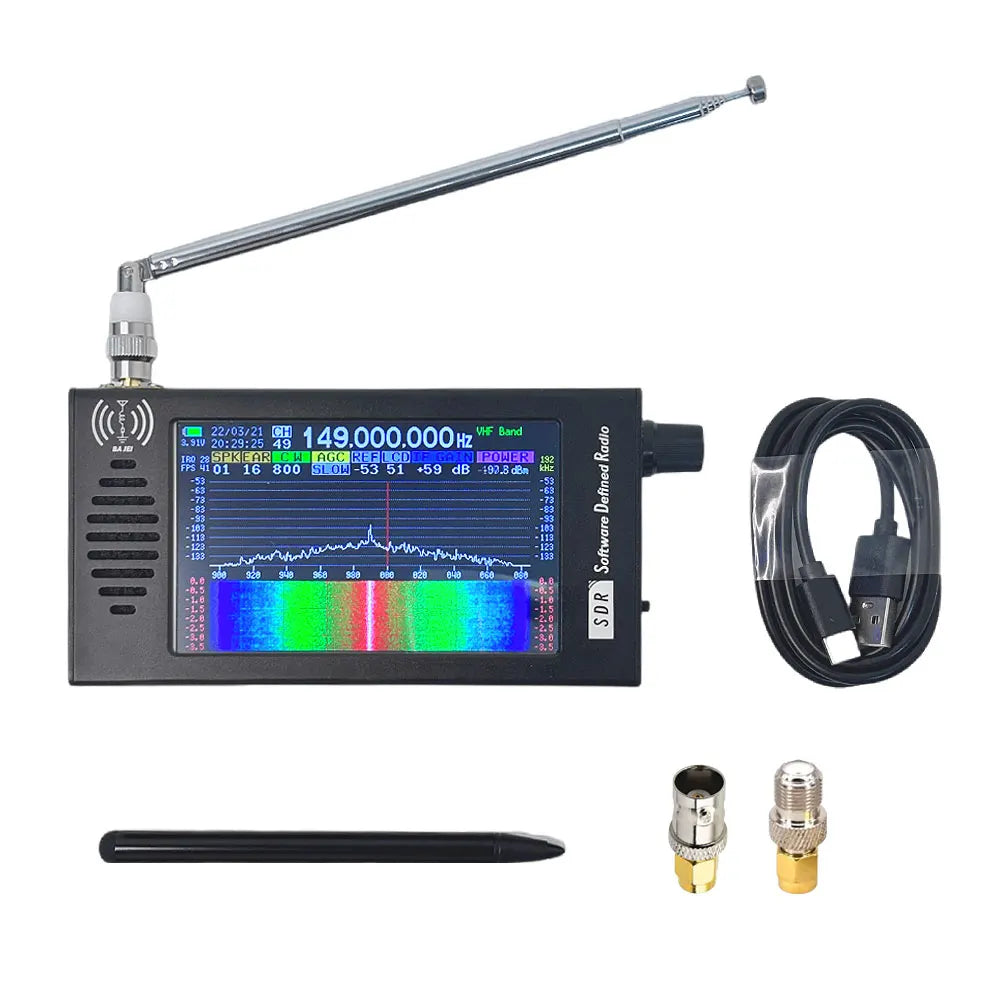 HTOOL SDR Radio Shortwave DSP Digital FM Radio Receiver Tranceiver SDR DSP Demodulation Color Display