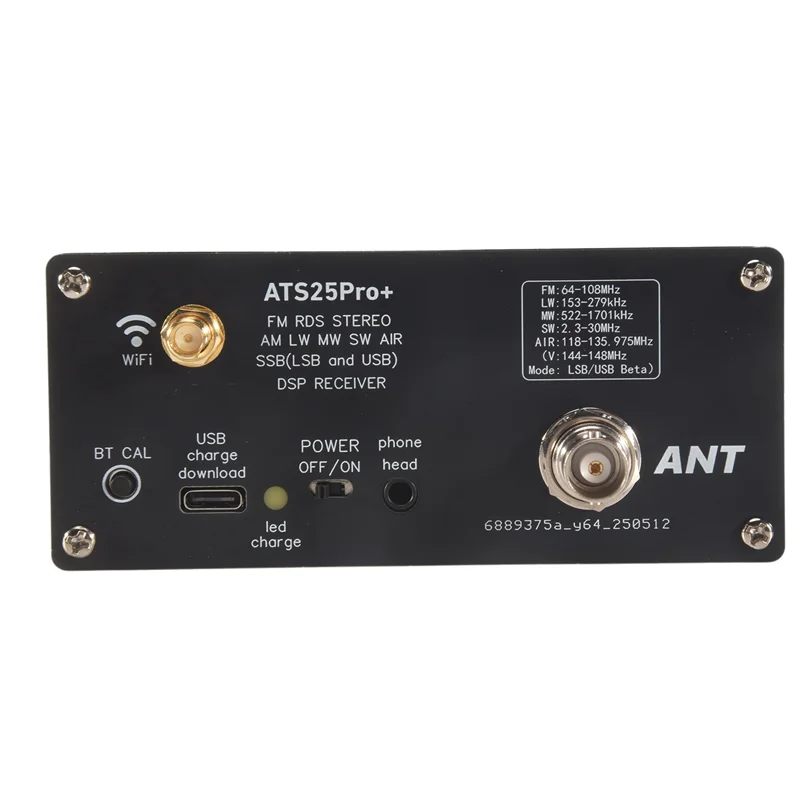 B04B-ATS25 Pro+ AIR Full Band Radio Receiver FM SW SSB MW LW AIR SDR Aviation Band Receiver Supports Bluetooth