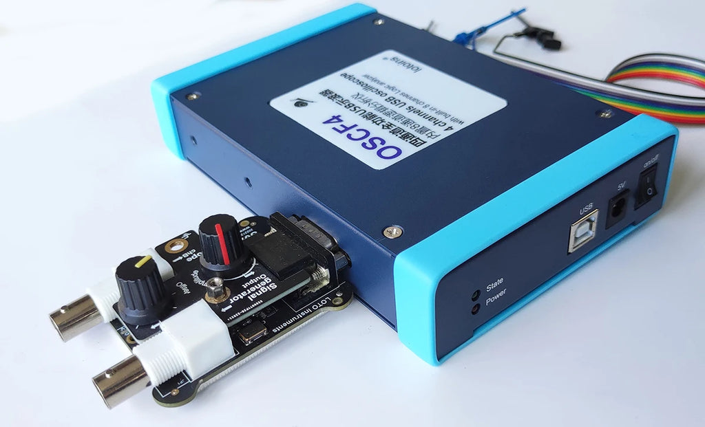 Professional Oscilloscope OSCF4, 5GS/s, 200MHz, 4-Channel / Multiple Devices 3 in 1 / Protocols Decoding / 8,12,16 channels