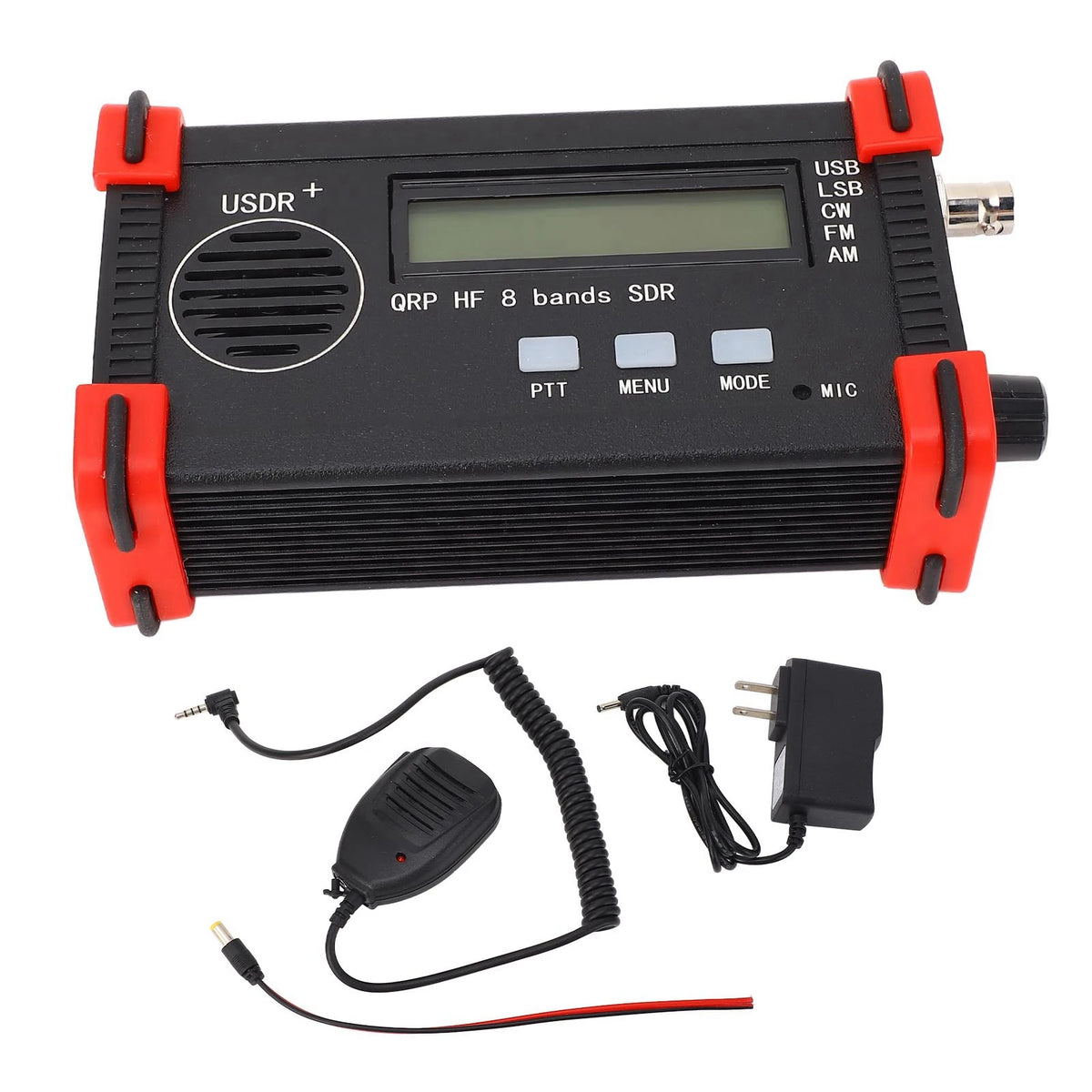 8 Band Shortwave Defined Radio Transceiver Shortwave USDX USDR HF QRP SSB CW SDR Transceiver AM FM Full Mode Radio Transceiver