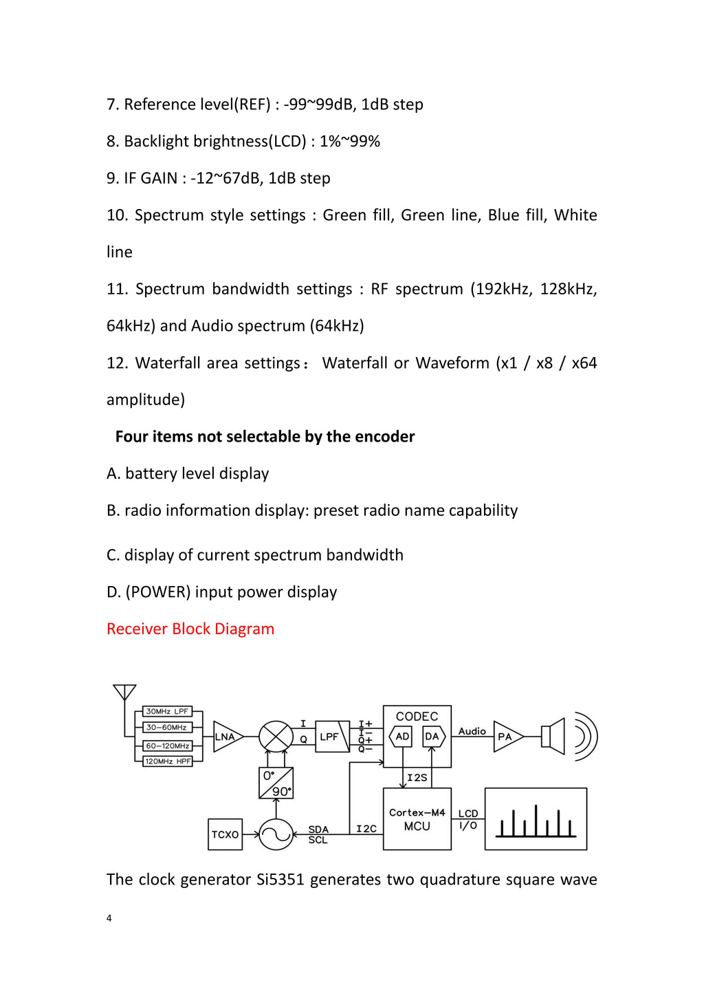 HTOOL SDR Radio Shortwave DSP Digital FM Radio Receiver Tranceiver SDR DSP Demodulation Color Display